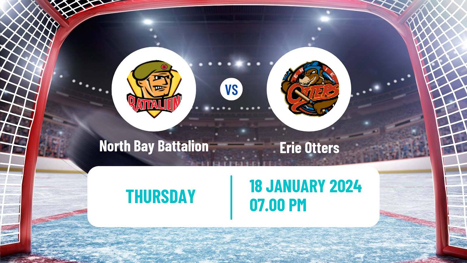 Hockey OHL North Bay Battalion - Erie Otters