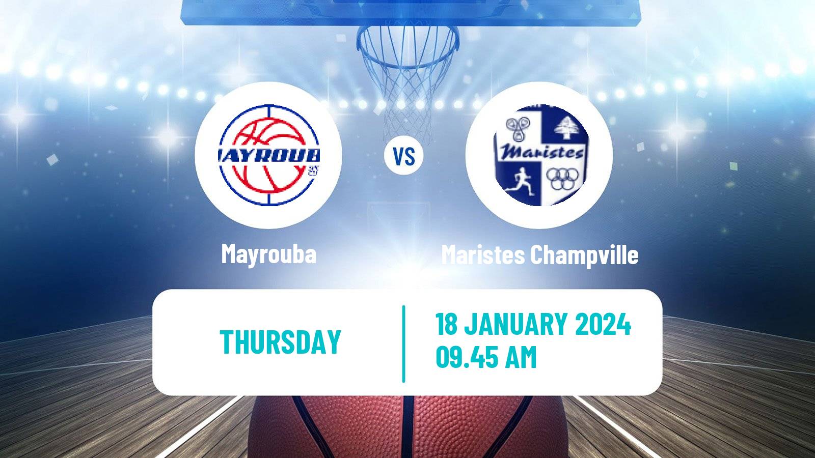 Basketball Lebanese Division 1 Basketball Mayrouba - Maristes Champville