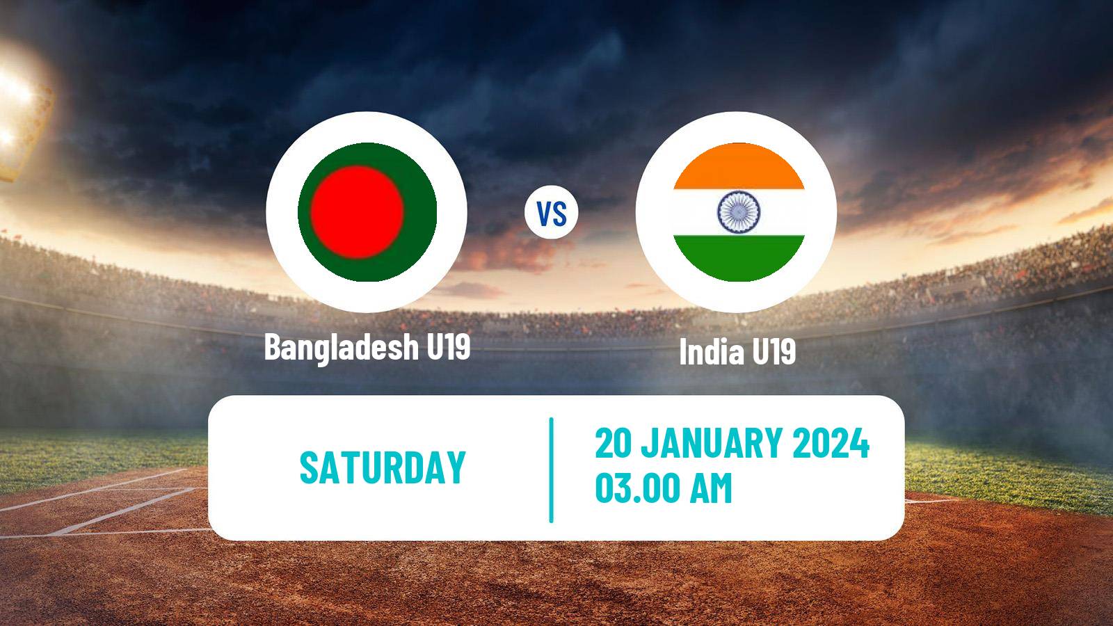 Cricket ICC U19 World Cup Bangladesh U19 - India U19