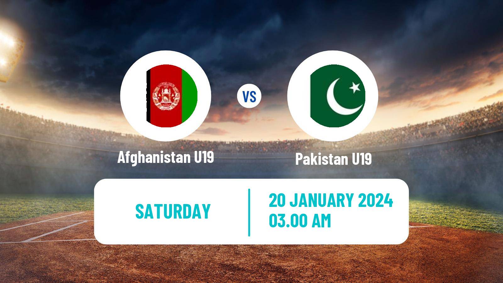 Cricket ICC U19 World Cup Afghanistan U19 - Pakistan U19