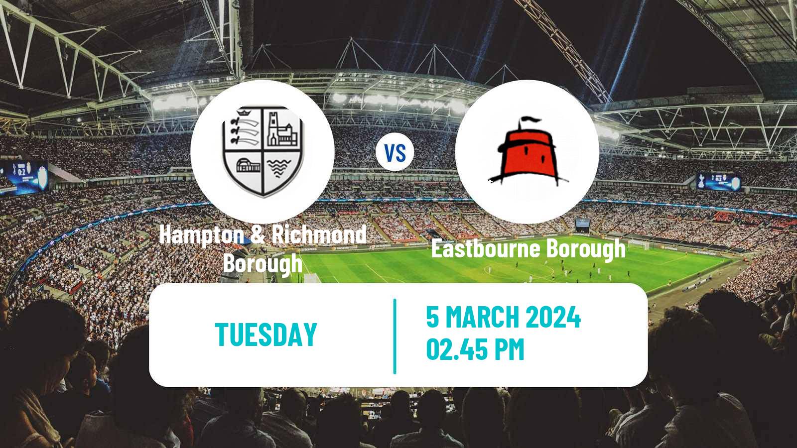 Soccer English National League South Hampton & Richmond Borough - Eastbourne Borough
