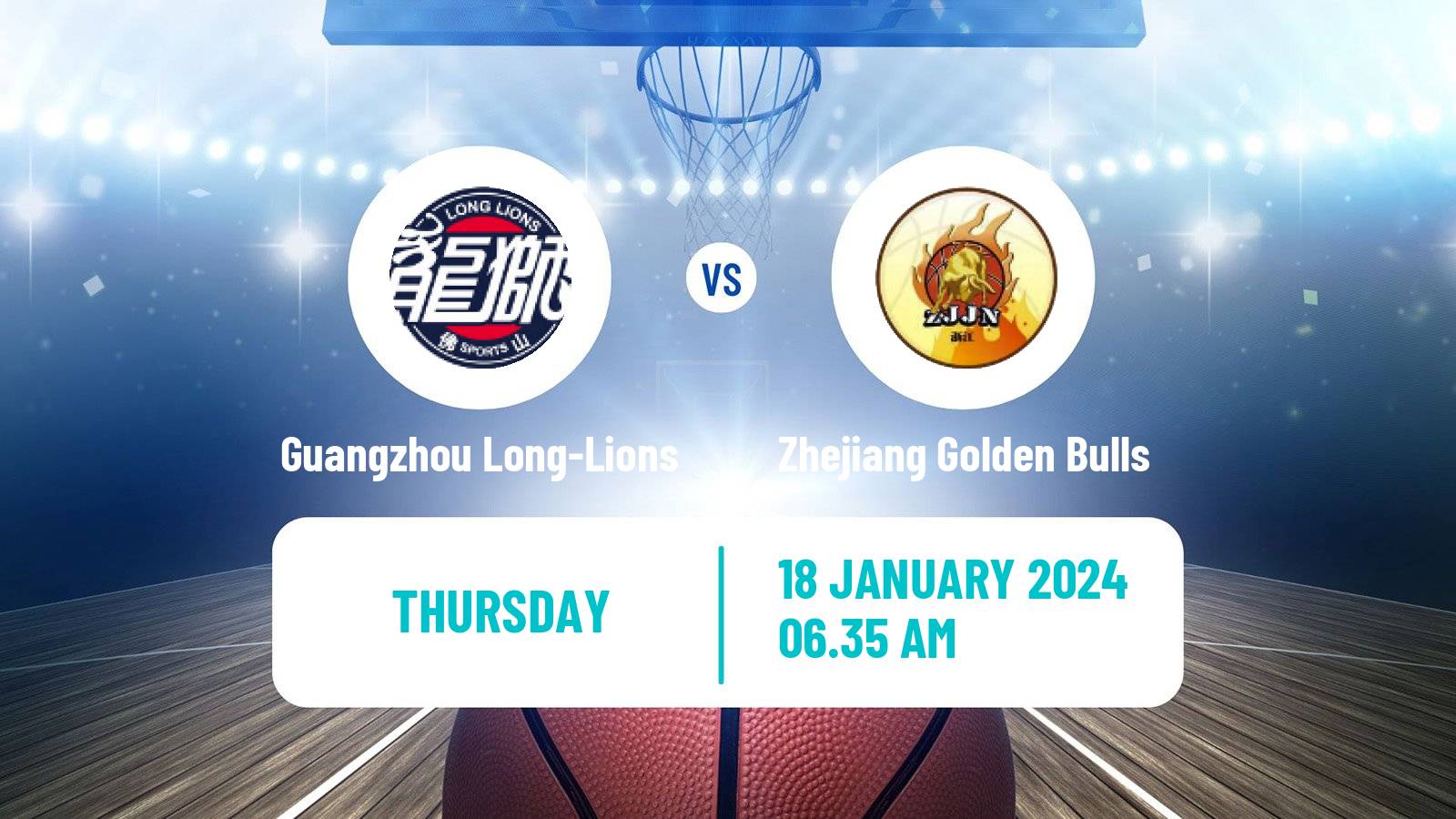 Basketball CBA Guangzhou Long-Lions - Zhejiang Golden Bulls