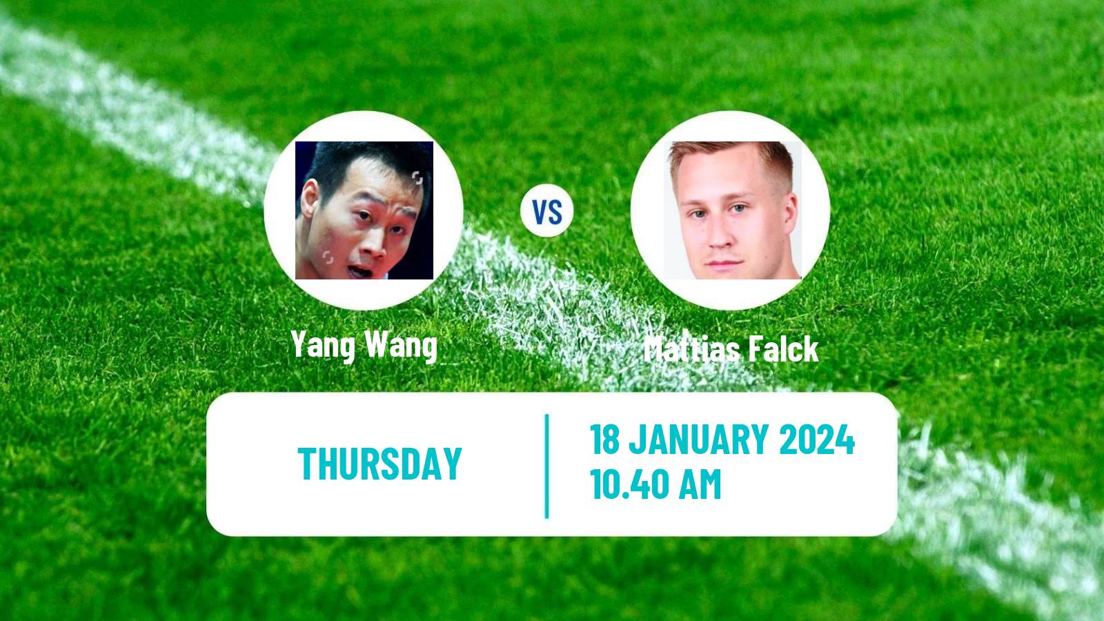 Table tennis Wtt Contender Doha Men Yang Wang - Mattias Falck