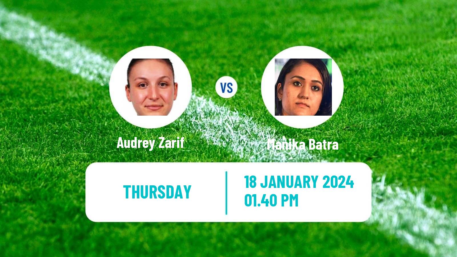 Table tennis Wtt Contender Doha Women Audrey Zarif - Manika Batra