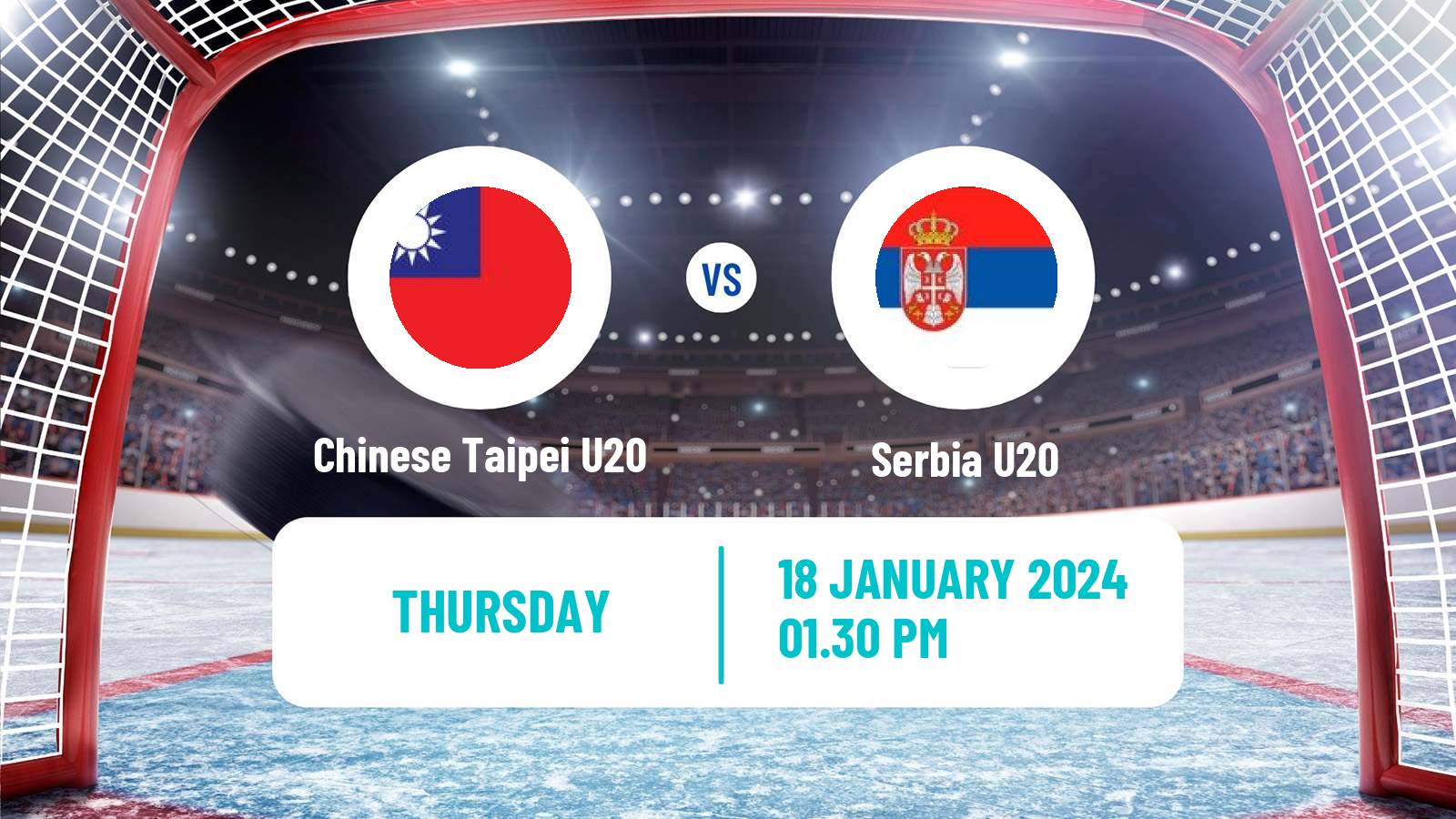 Hockey IIHF World U20 Championship IIB Chinese Taipei U20 - Serbia U20