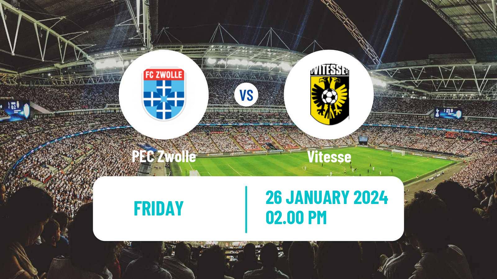 Soccer Dutch Eredivisie Zwolle - Vitesse