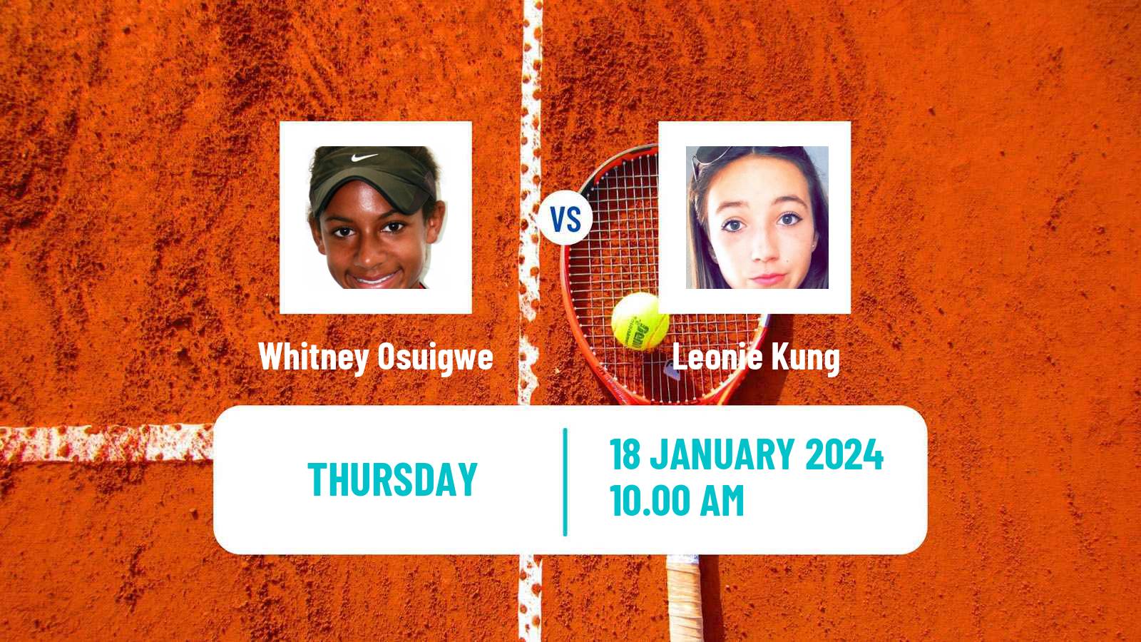 Tennis ITF W35 Naples Fl 2 Women Whitney Osuigwe - Leonie Kung