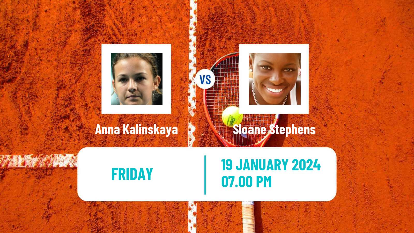 Tennis WTA Australian Open Anna Kalinskaya - Sloane Stephens