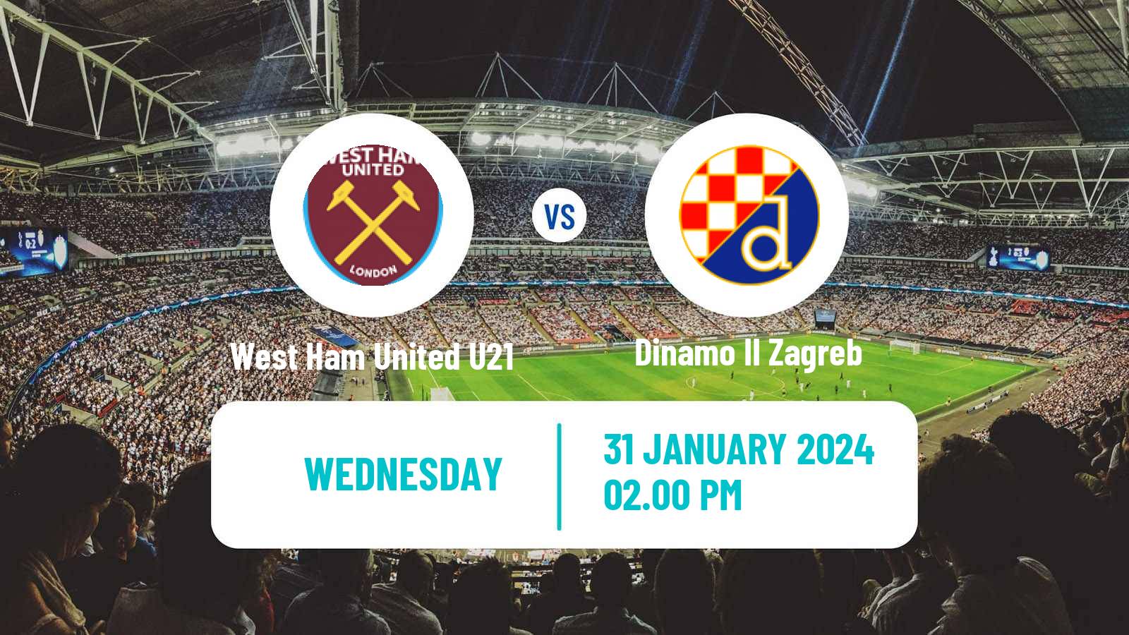 Soccer English Premier League International Cup West Ham United U21 - Dinamo II Zagreb