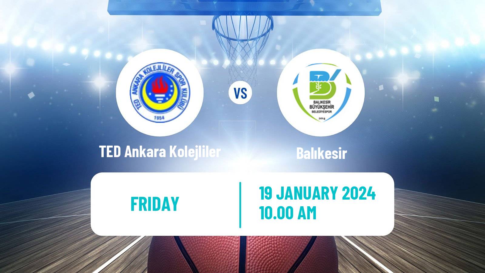 Basketball Turkish TBL TED Ankara Kolejliler - Balıkesir