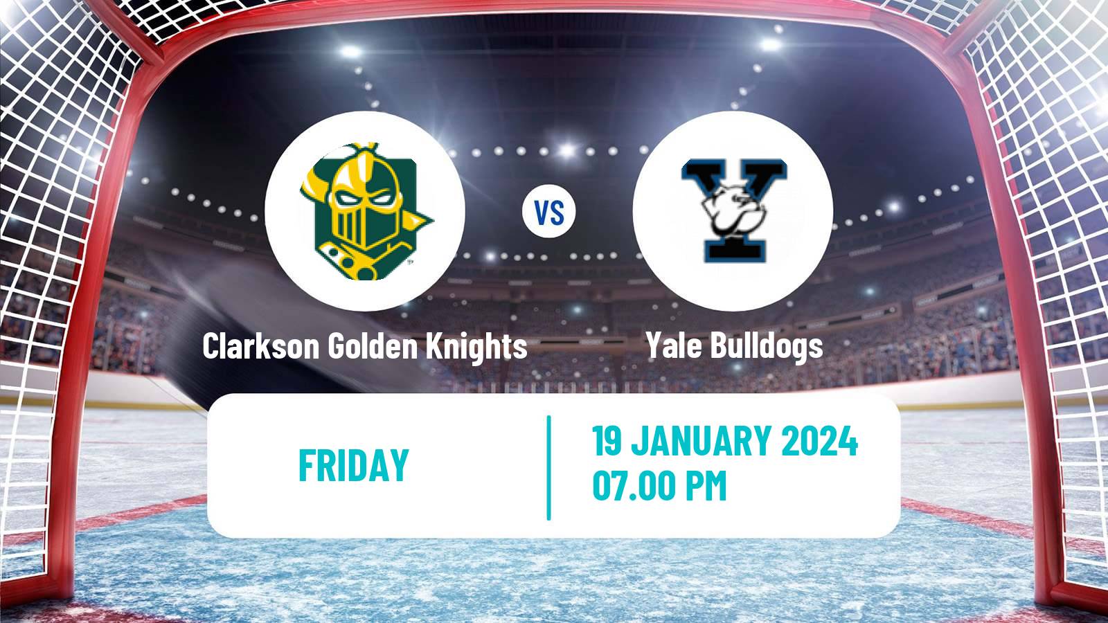 Hockey NCAA Hockey Clarkson Golden Knights - Yale Bulldogs