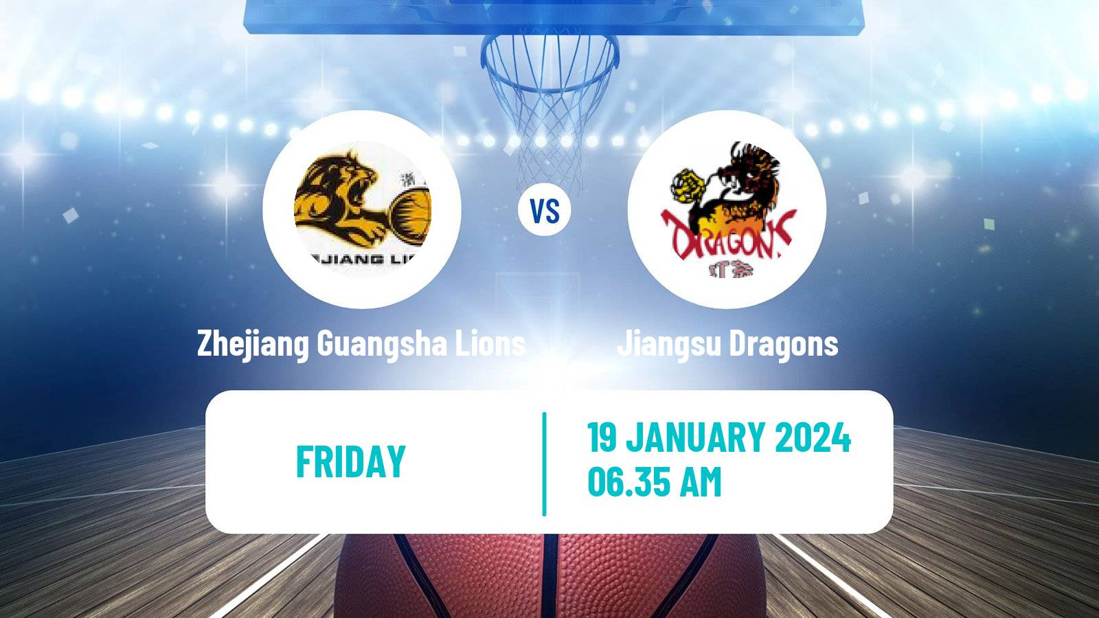 Basketball CBA Zhejiang Guangsha Lions - Jiangsu Dragons