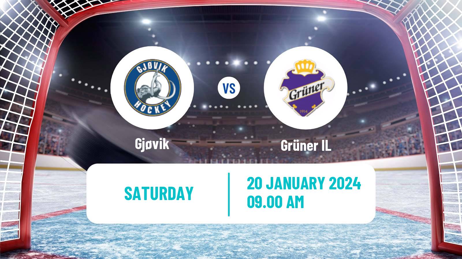 Hockey Norwegian Division 1 Hockey Gjøvik - Grüner