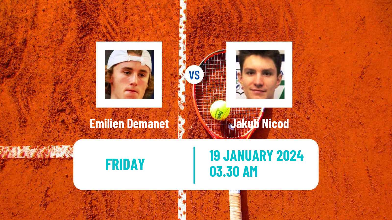 Tennis ITF M15 Monastir 3 Men Emilien Demanet - Jakub Nicod