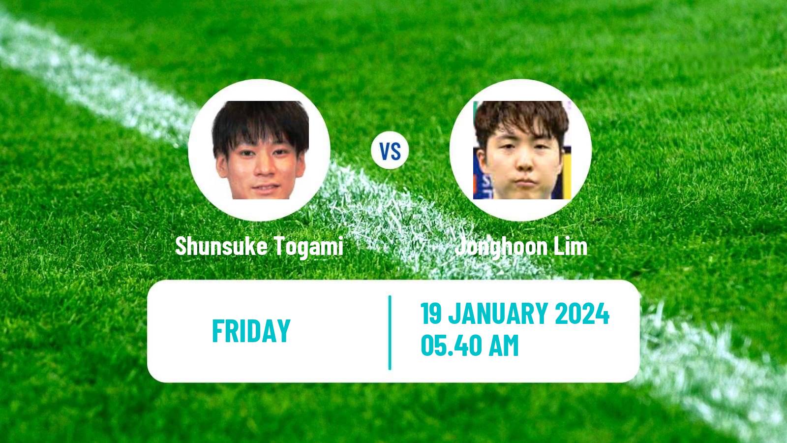 Table tennis Wtt Contender Doha Men Shunsuke Togami - Jonghoon Lim