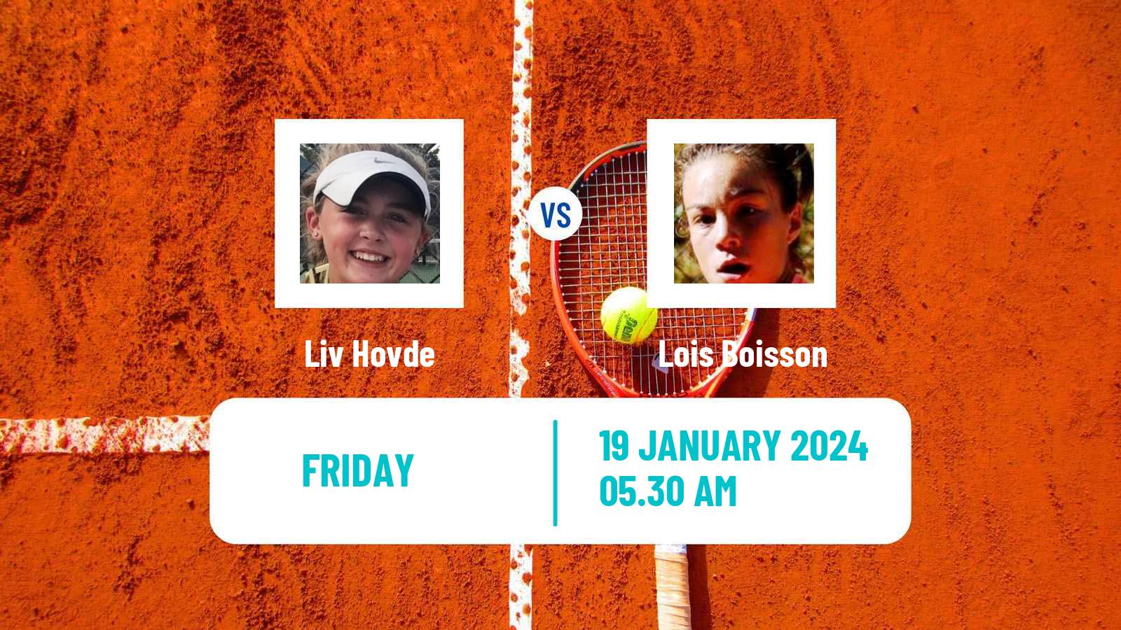 Tennis ITF W35 Sunderland Women Liv Hovde - Lois Boisson