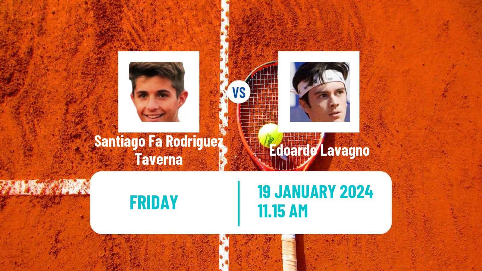 Tennis Buenos Aires 2 Challenger Men Santiago Fa Rodriguez Taverna - Edoardo Lavagno