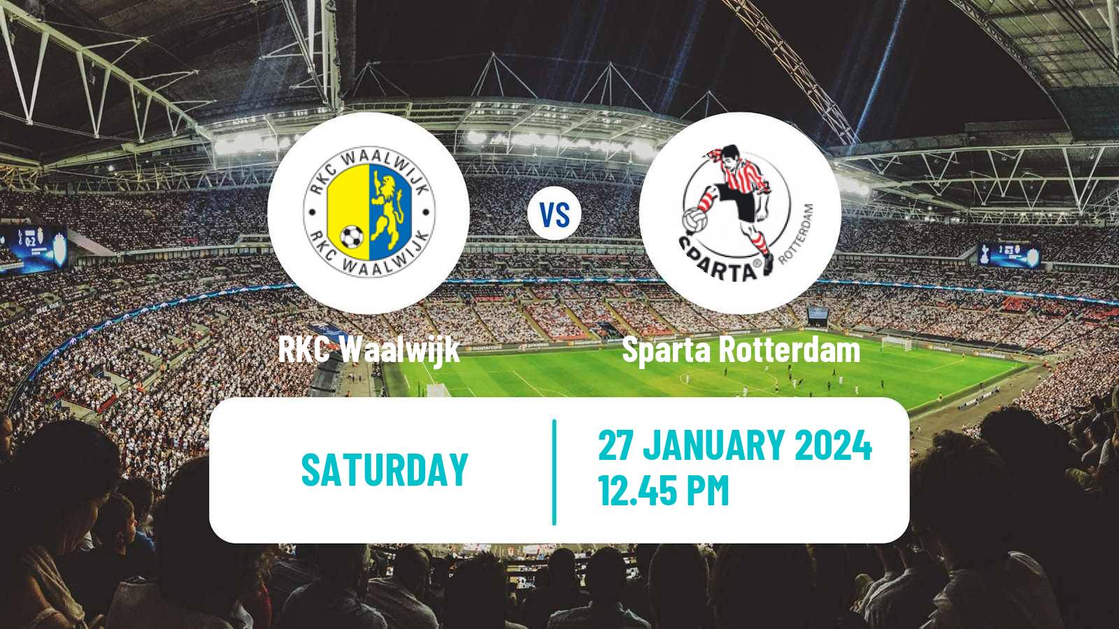 Soccer Dutch Eredivisie Waalwijk - Sparta Rotterdam
