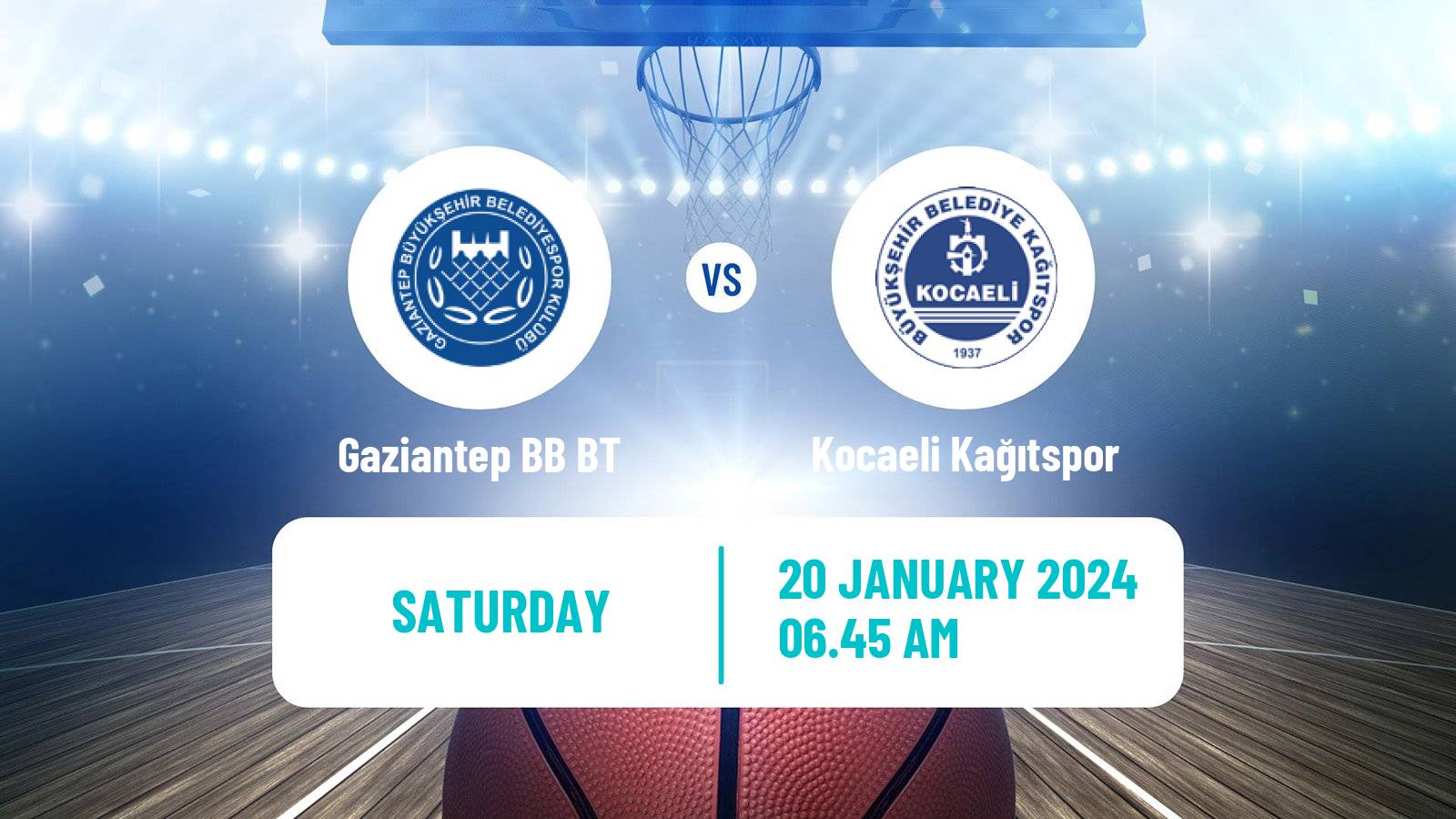 Basketball Turkish TBL Gaziantep BB BT - Kocaeli Kağıtspor
