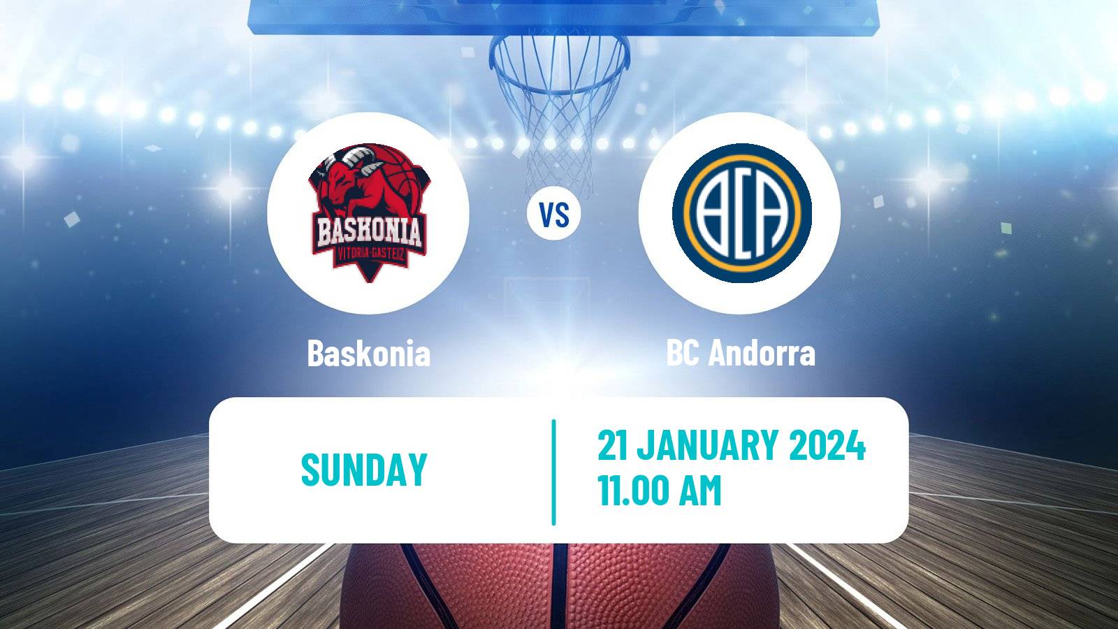 Basketball Spanish ACB League Baskonia - BC Andorra