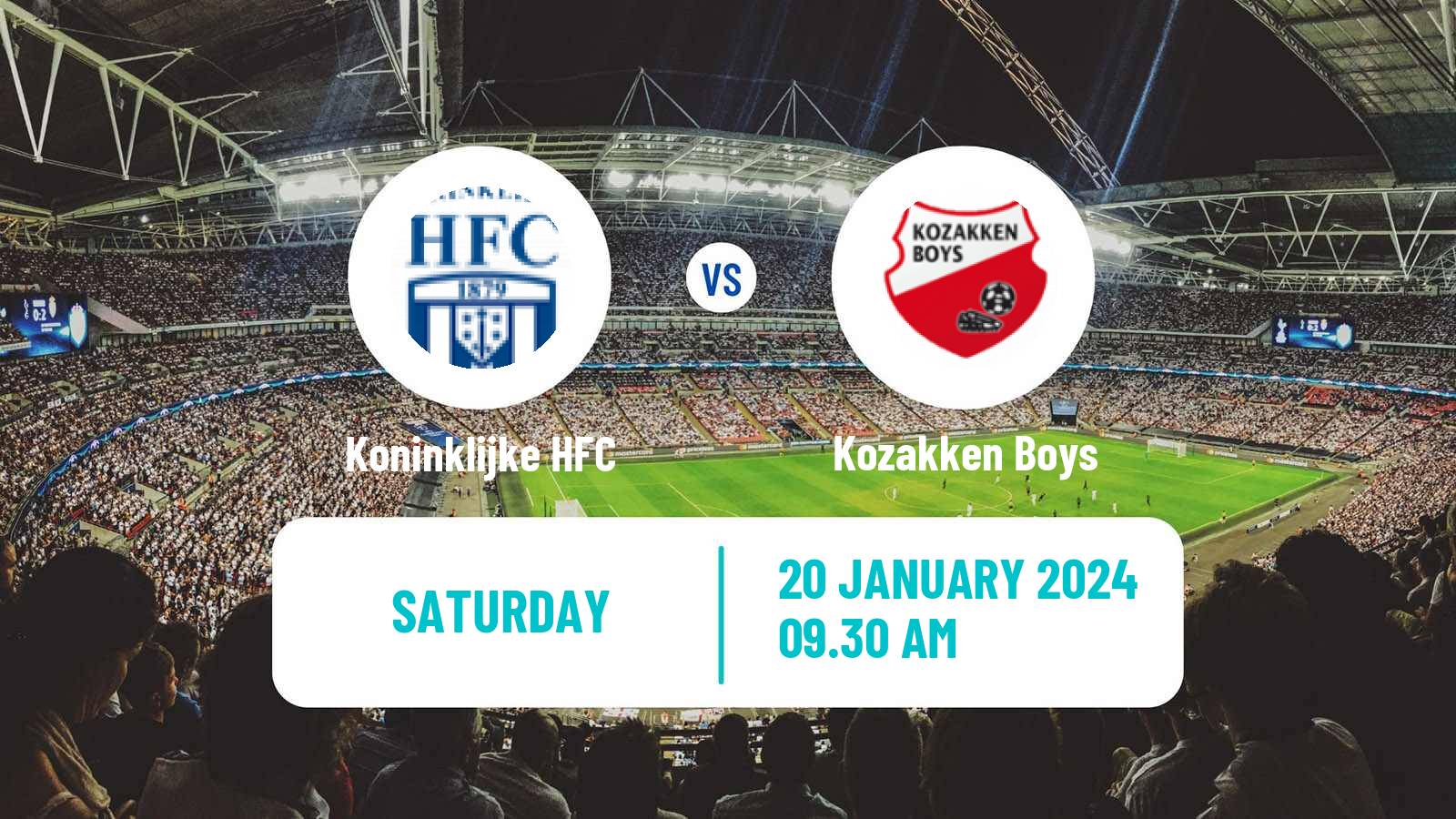 Soccer Dutch Tweede Divisie Koninklijke HFC - Kozakken Boys