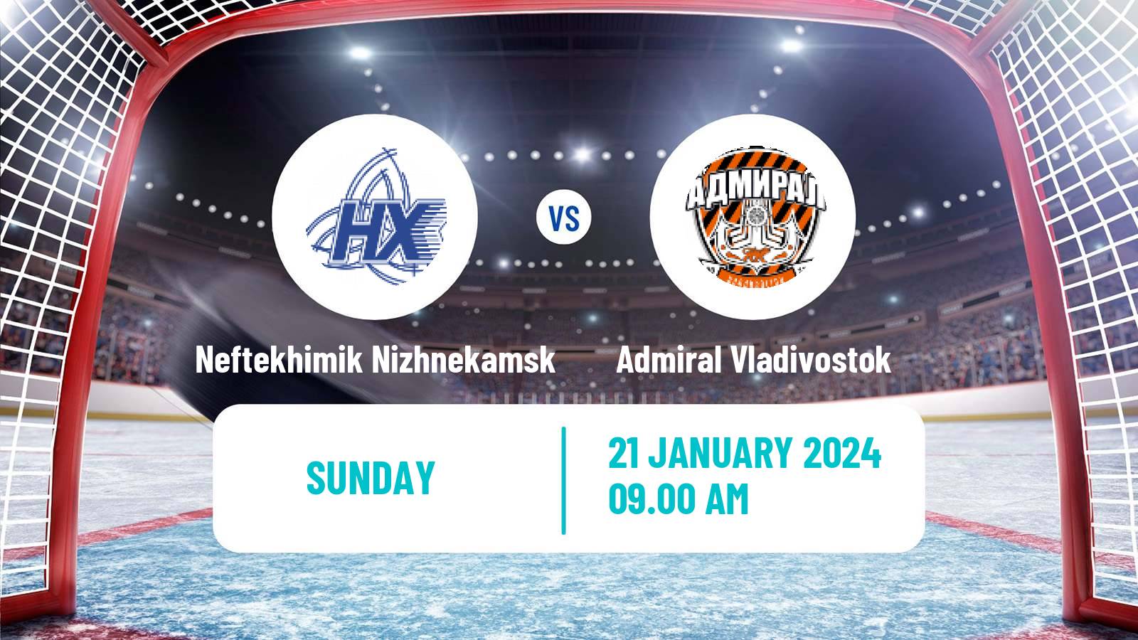 Hockey KHL Neftekhimik Nizhnekamsk - Admiral Vladivostok