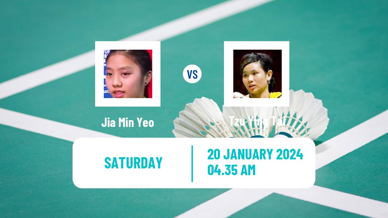 Badminton BWF World Tour India Open Women Jia Min Yeo - Tzu Ying Tai
