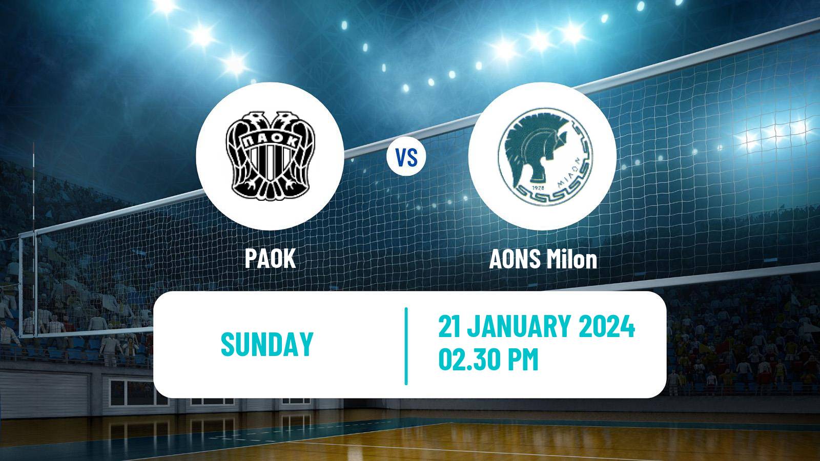 Volleyball Greek A1 Ethniki Volleyball PAOK - AONS Milon