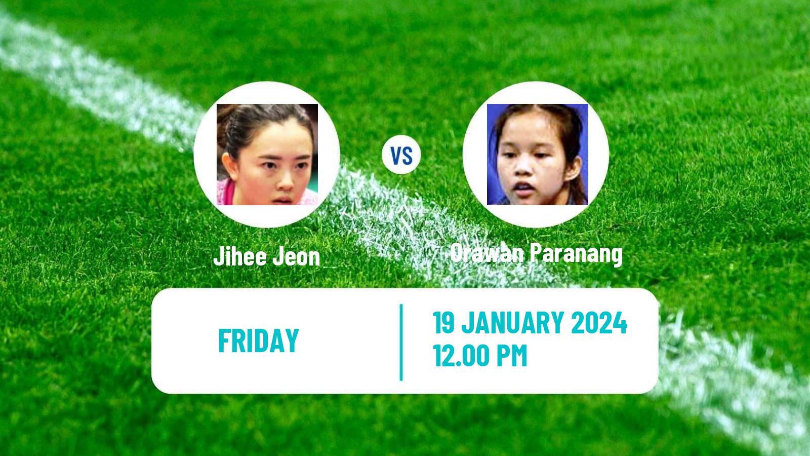 Table tennis Wtt Contender Doha Women Jihee Jeon - Orawan Paranang