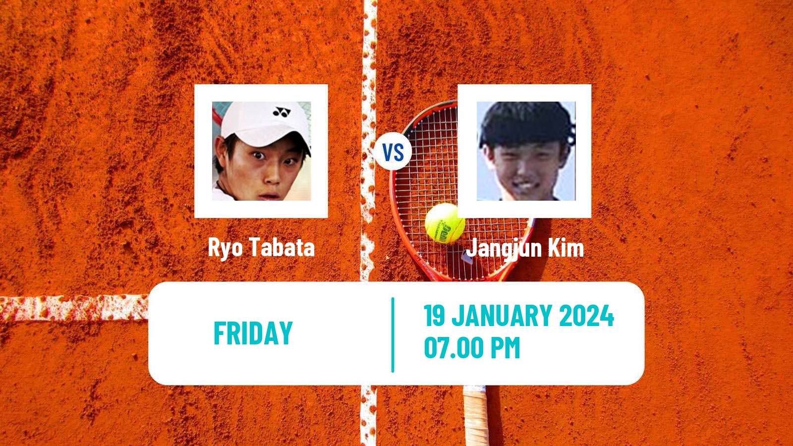 Tennis Boys Singles Australian Open Ryo Tabata - Jangjun Kim