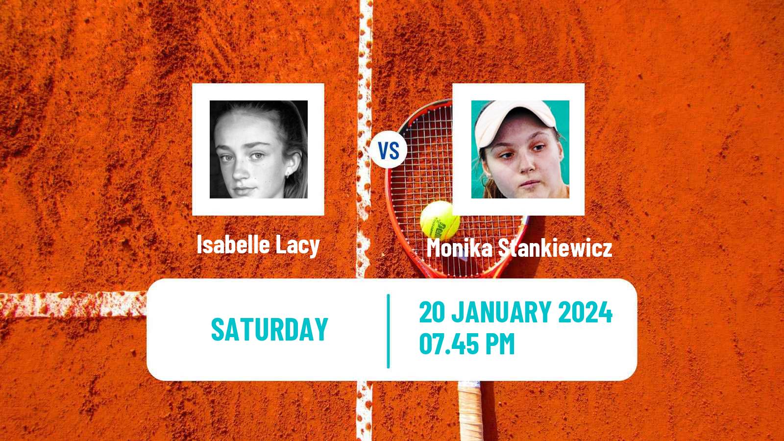 Tennis Girls Singles Australian Open Isabelle Lacy - Monika Stankiewicz