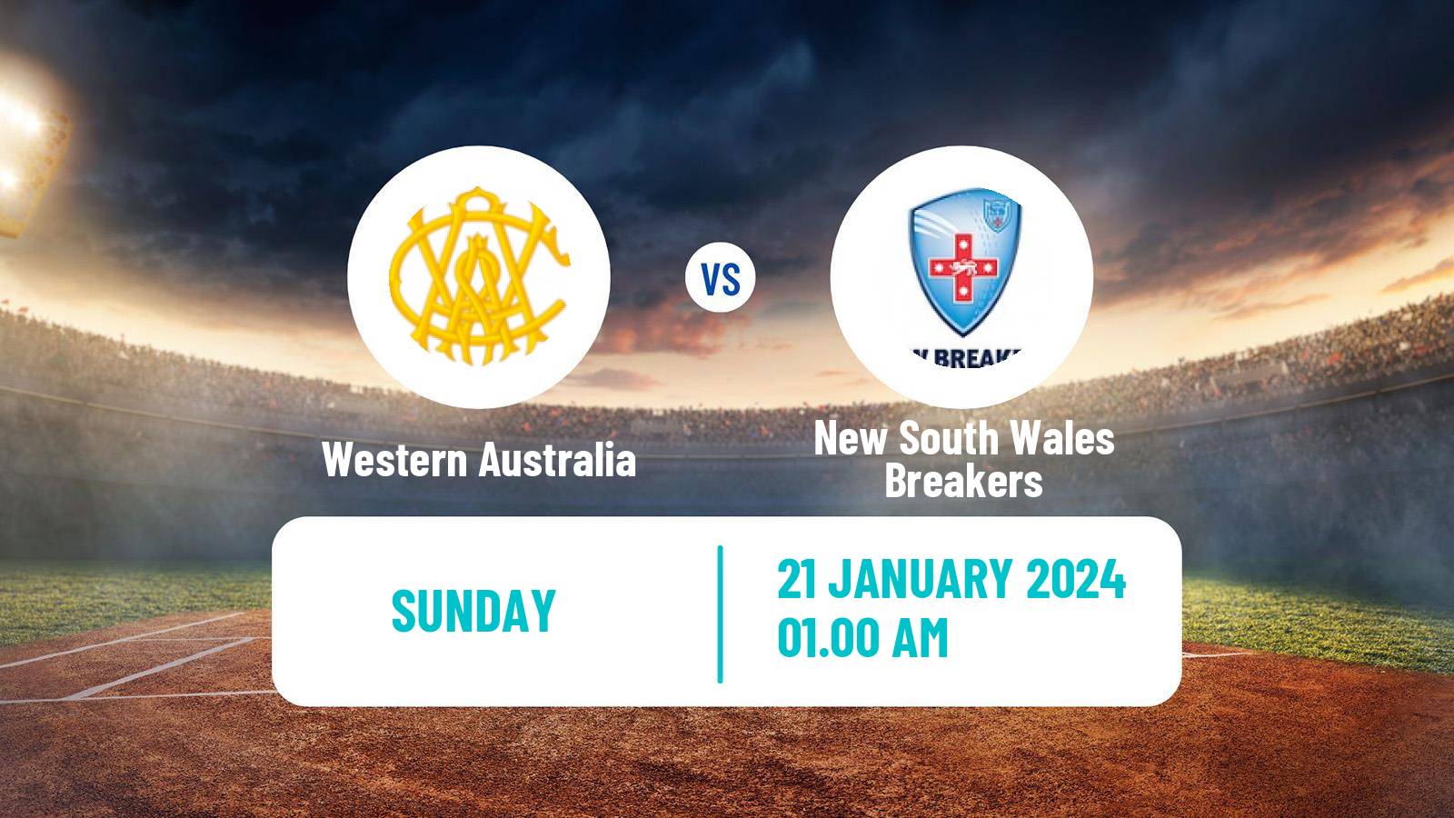 Cricket Australian National League Cricket Women Western Australia - New South Wales Breakers