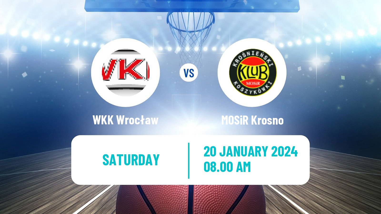 Basketball Polish 1 Liga Basketball WKK Wrocław - MOSiR Krosno