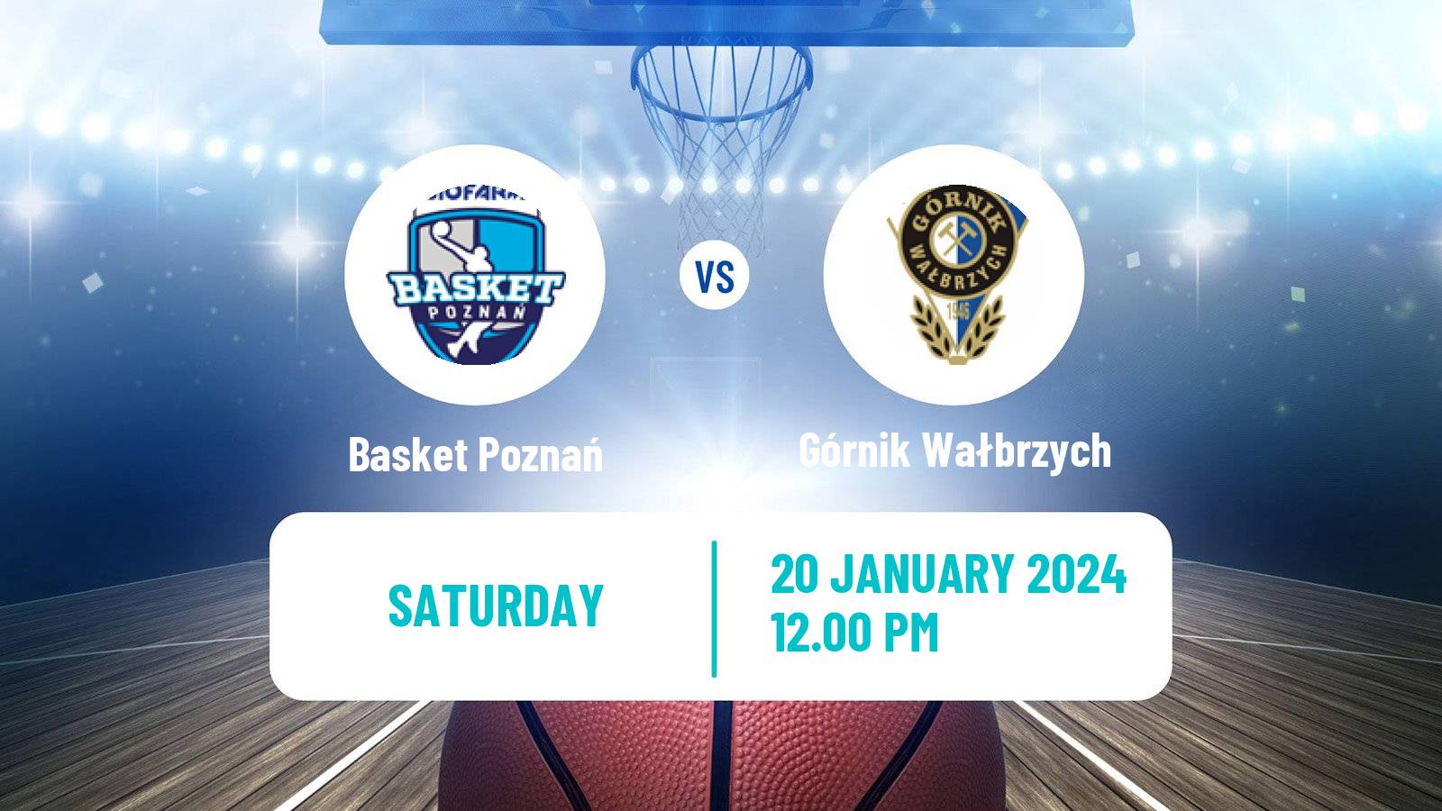 Basketball Polish 1 Liga Basketball Basket Poznań - Górnik Wałbrzych