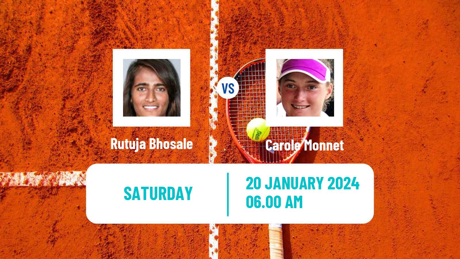 Tennis ITF W50 Bengaluru Women Rutuja Bhosale - Carole Monnet