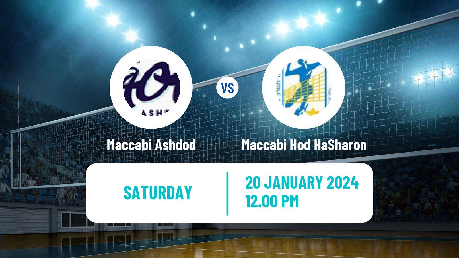 Volleyball Israeli Premier League Volleyball Maccabi Ashdod - Maccabi Hod HaSharon