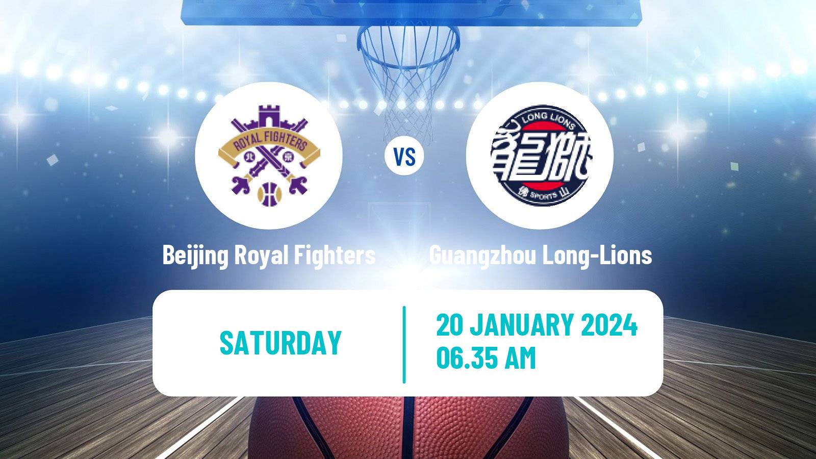 Basketball CBA Beijing Royal Fighters - Guangzhou Long-Lions