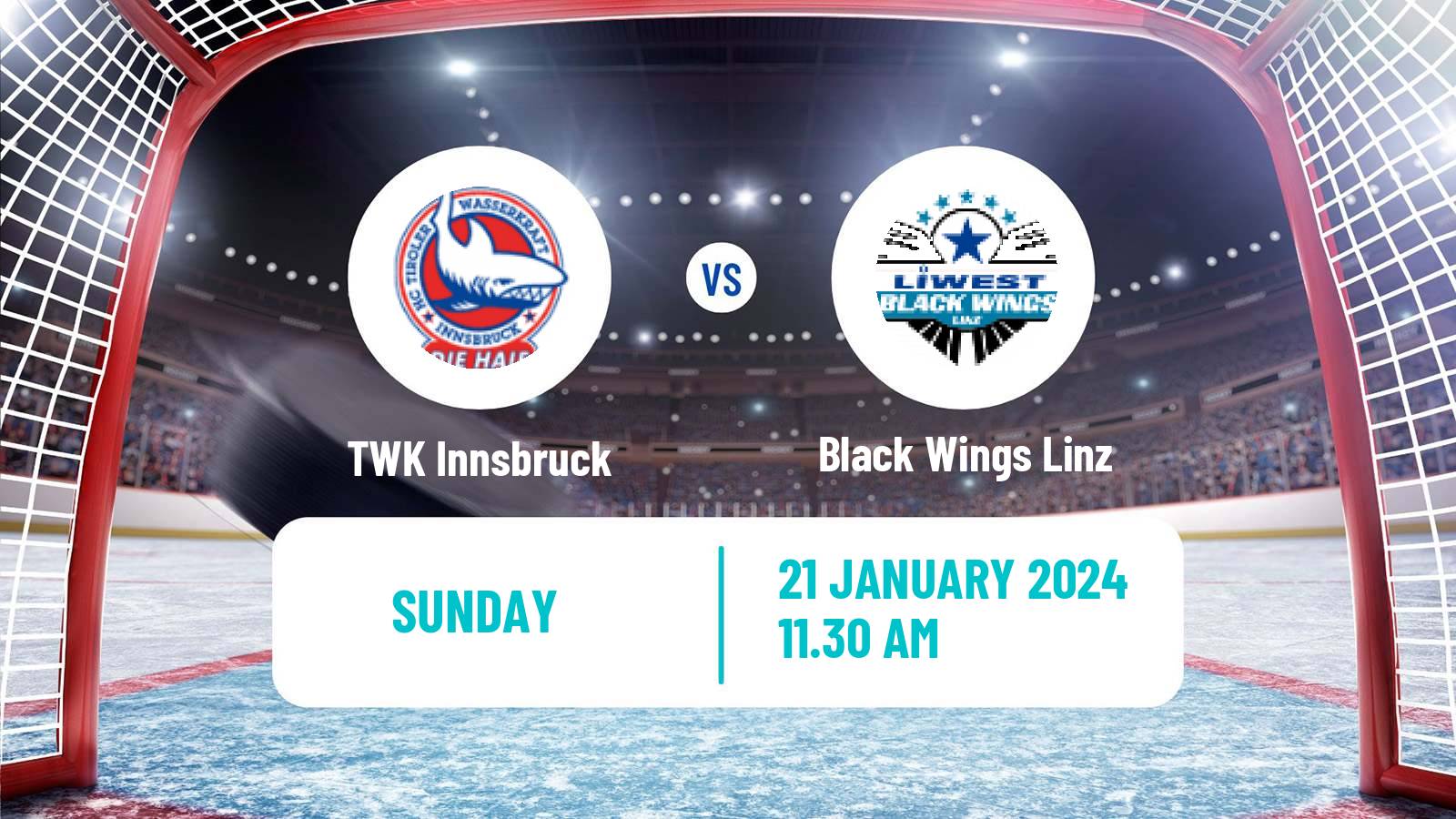 Hockey Austrian Ice Hockey League TWK Innsbruck - Black Wings Linz