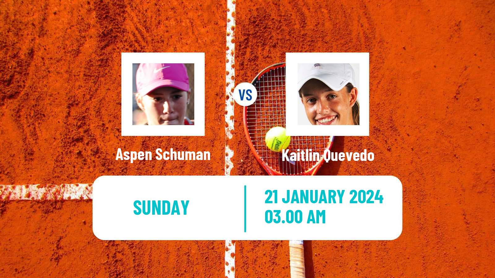 Tennis Girls Singles Australian Open Aspen Schuman - Kaitlin Quevedo