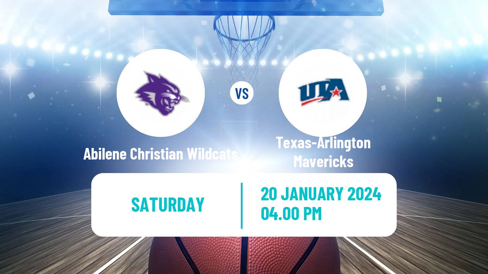 Basketball NCAA College Basketball Abilene Christian Wildcats - Texas-Arlington Mavericks