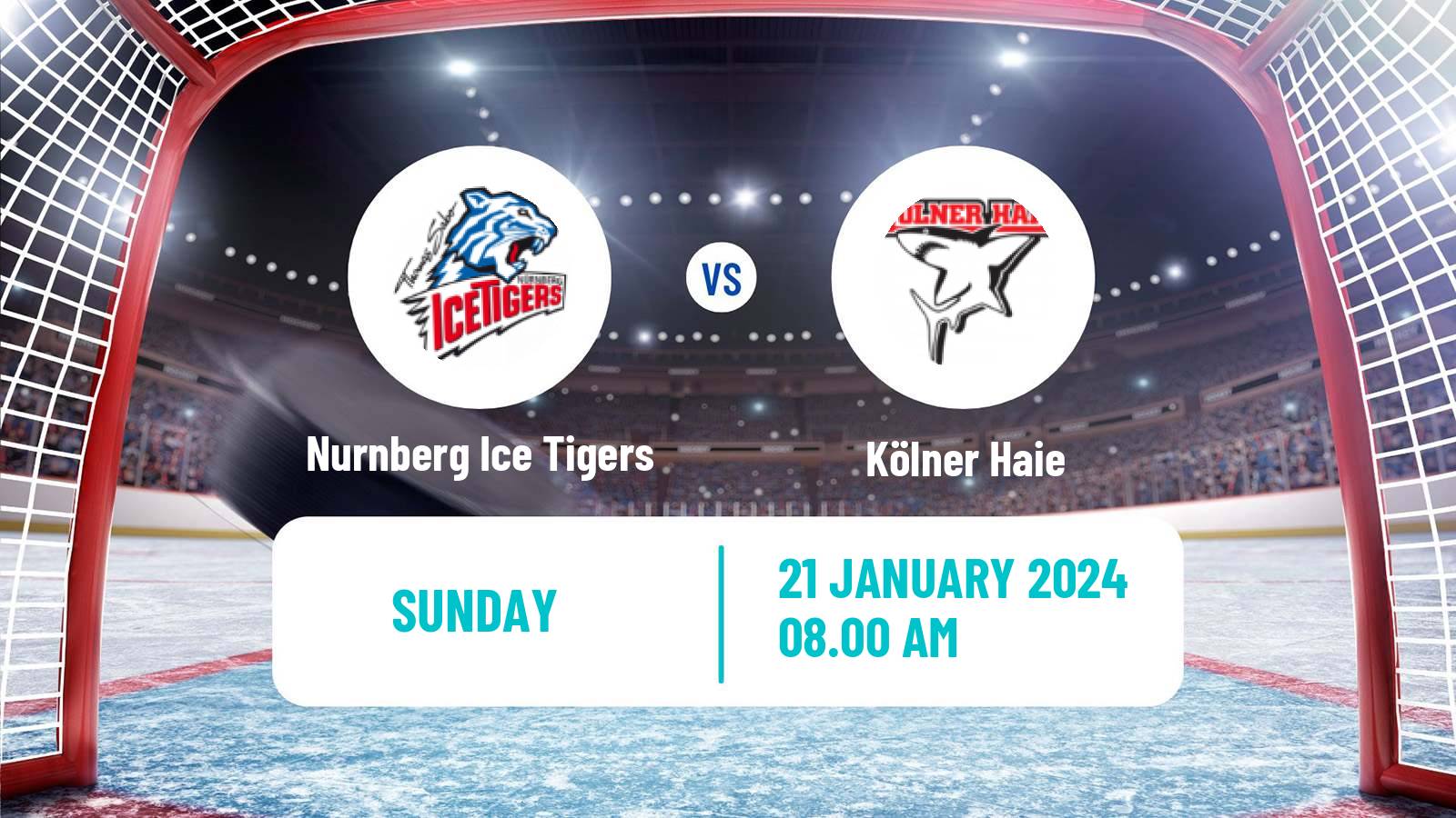 Hockey German Ice Hockey League Nurnberg Ice Tigers - Kölner Haie