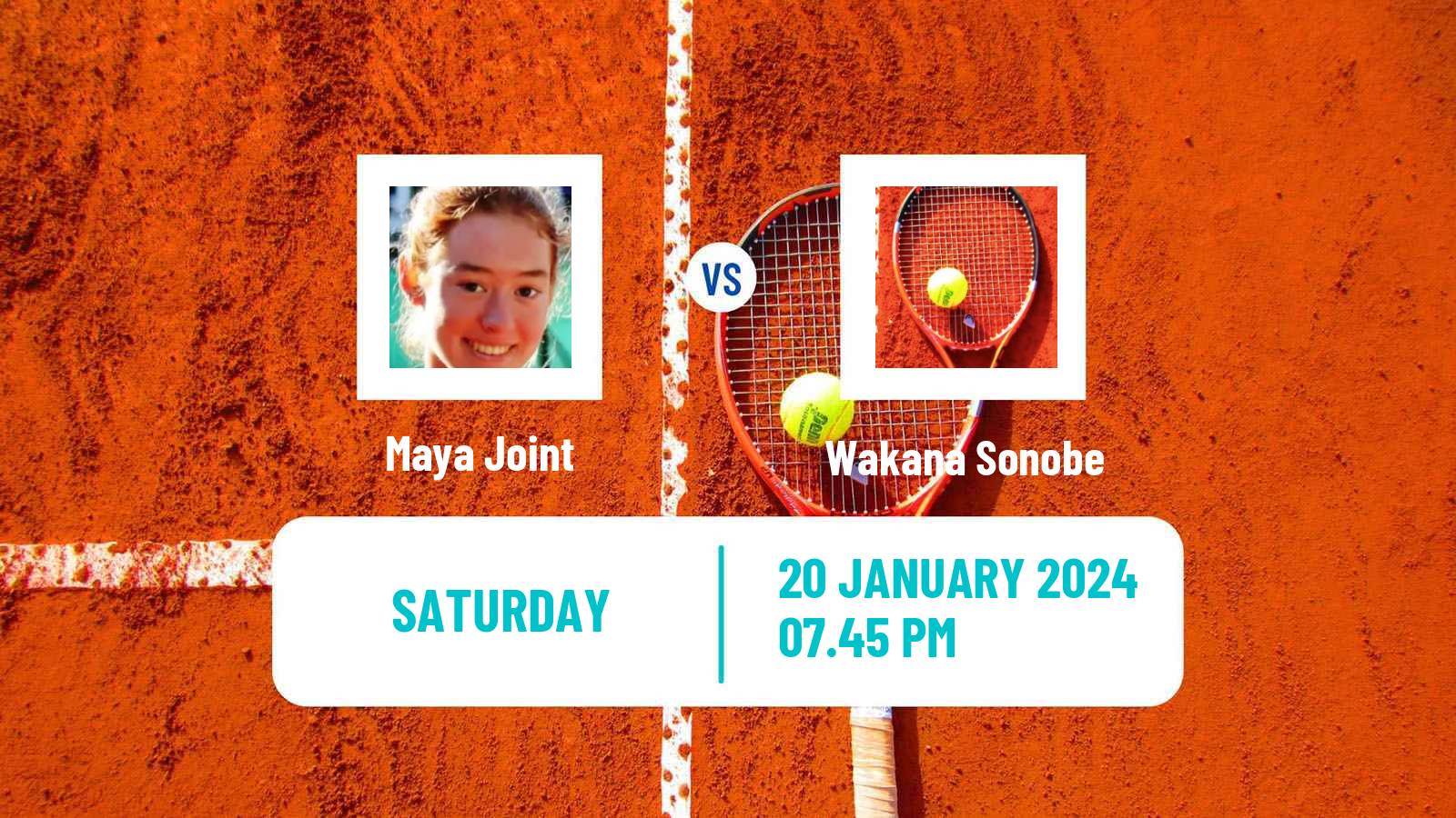 Tennis Girls Singles Australian Open Maya Joint - Wakana Sonobe