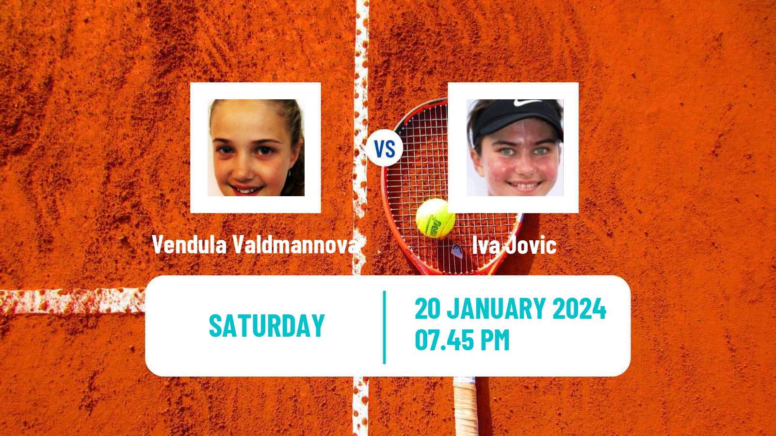 Tennis Girls Singles Australian Open Vendula Valdmannova - Iva Jovic