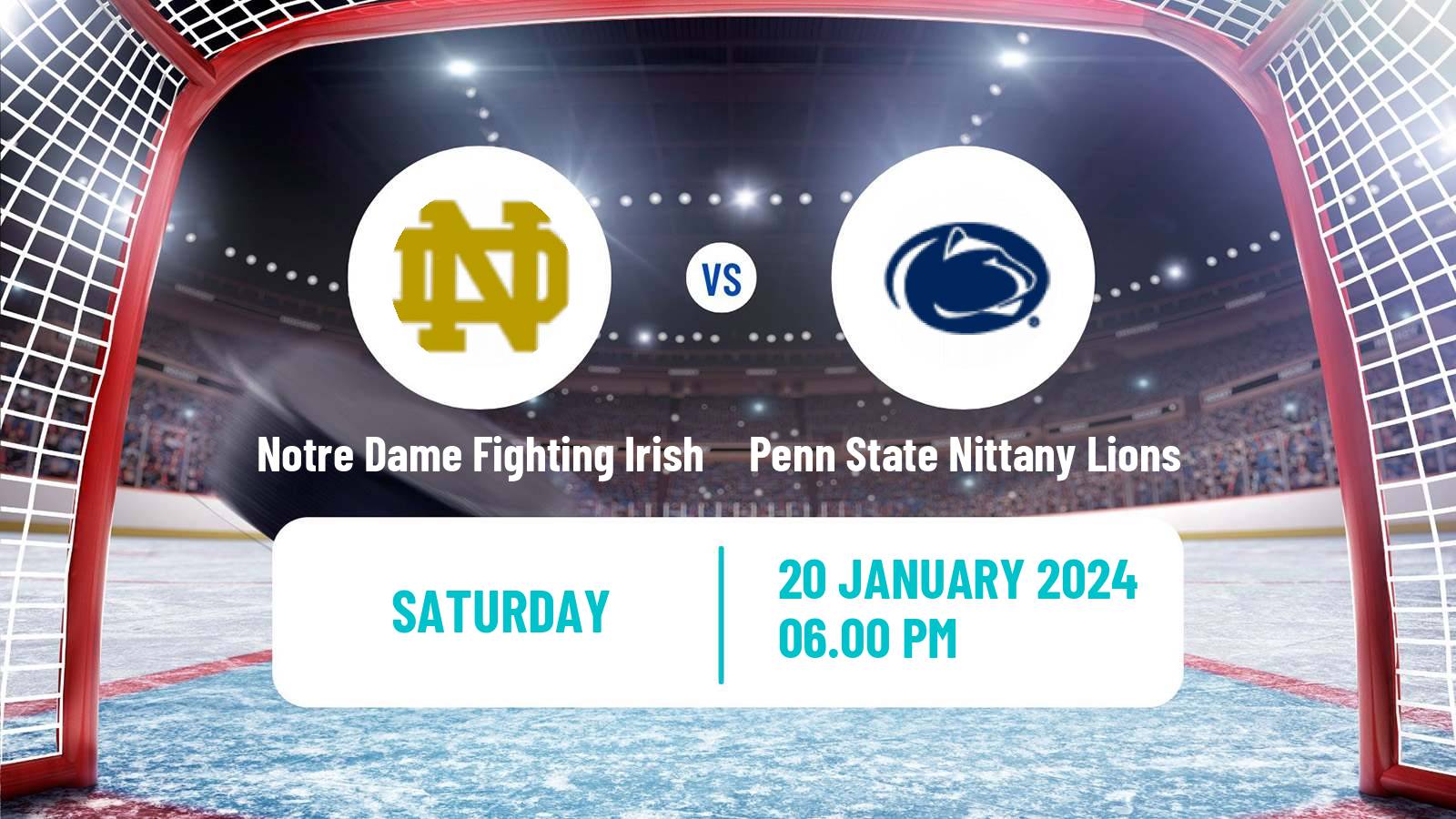 Hockey NCAA Hockey Notre Dame Fighting Irish - Penn State Nittany Lions
