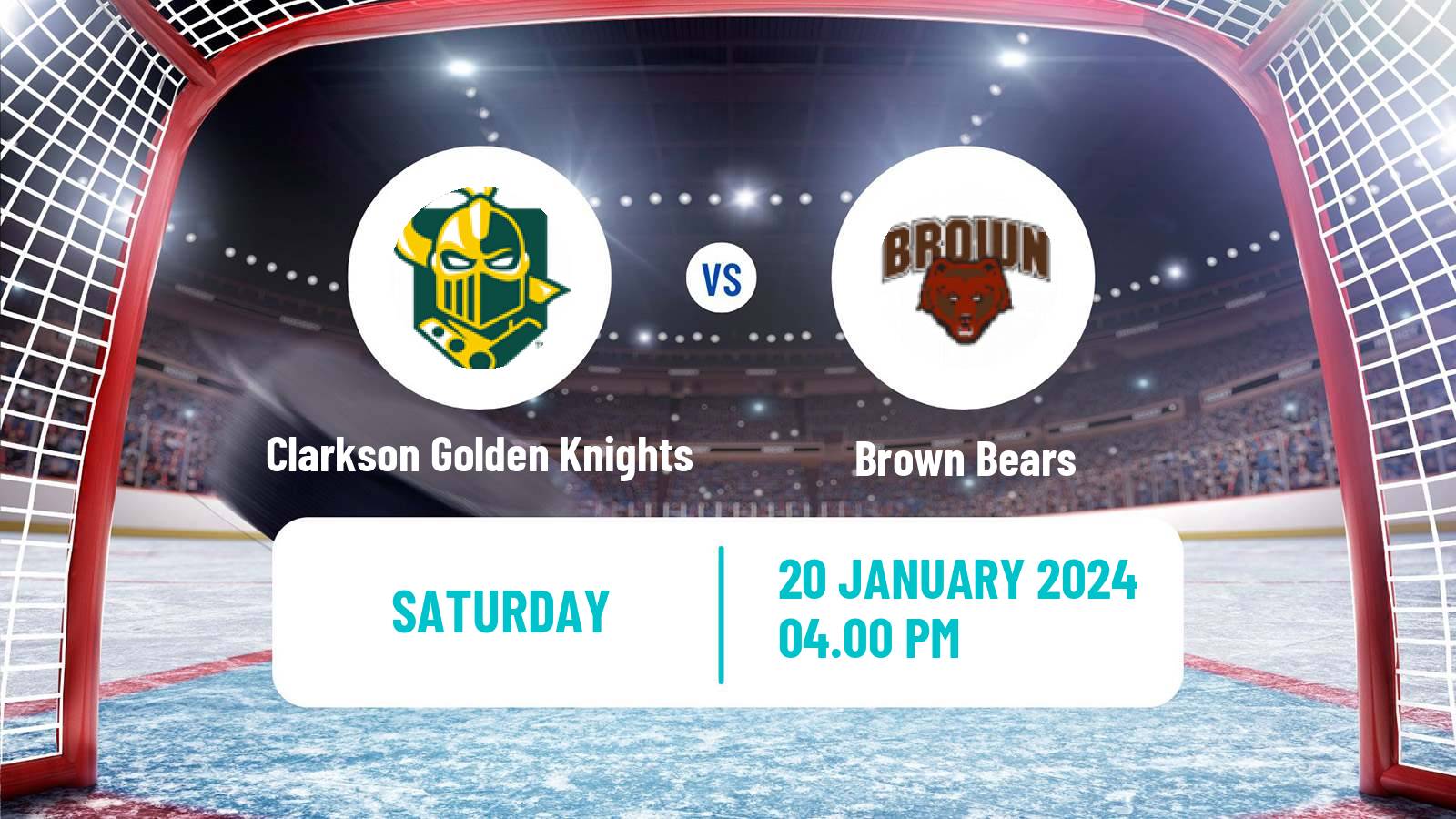 Hockey NCAA Hockey Clarkson Golden Knights - Brown Bears