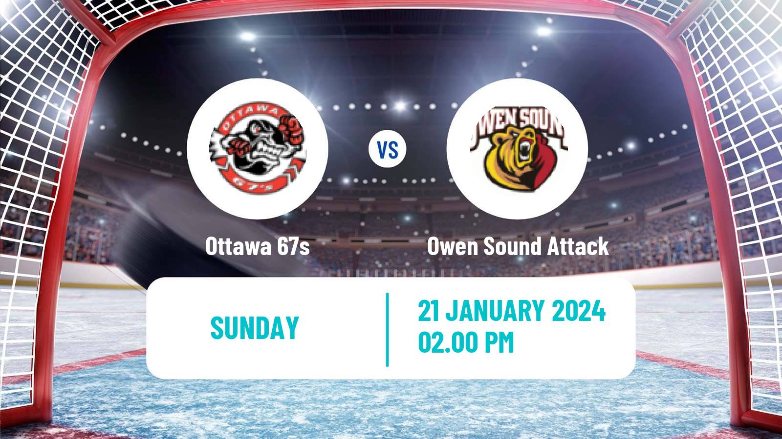 Hockey OHL Ottawa 67s - Owen Sound Attack