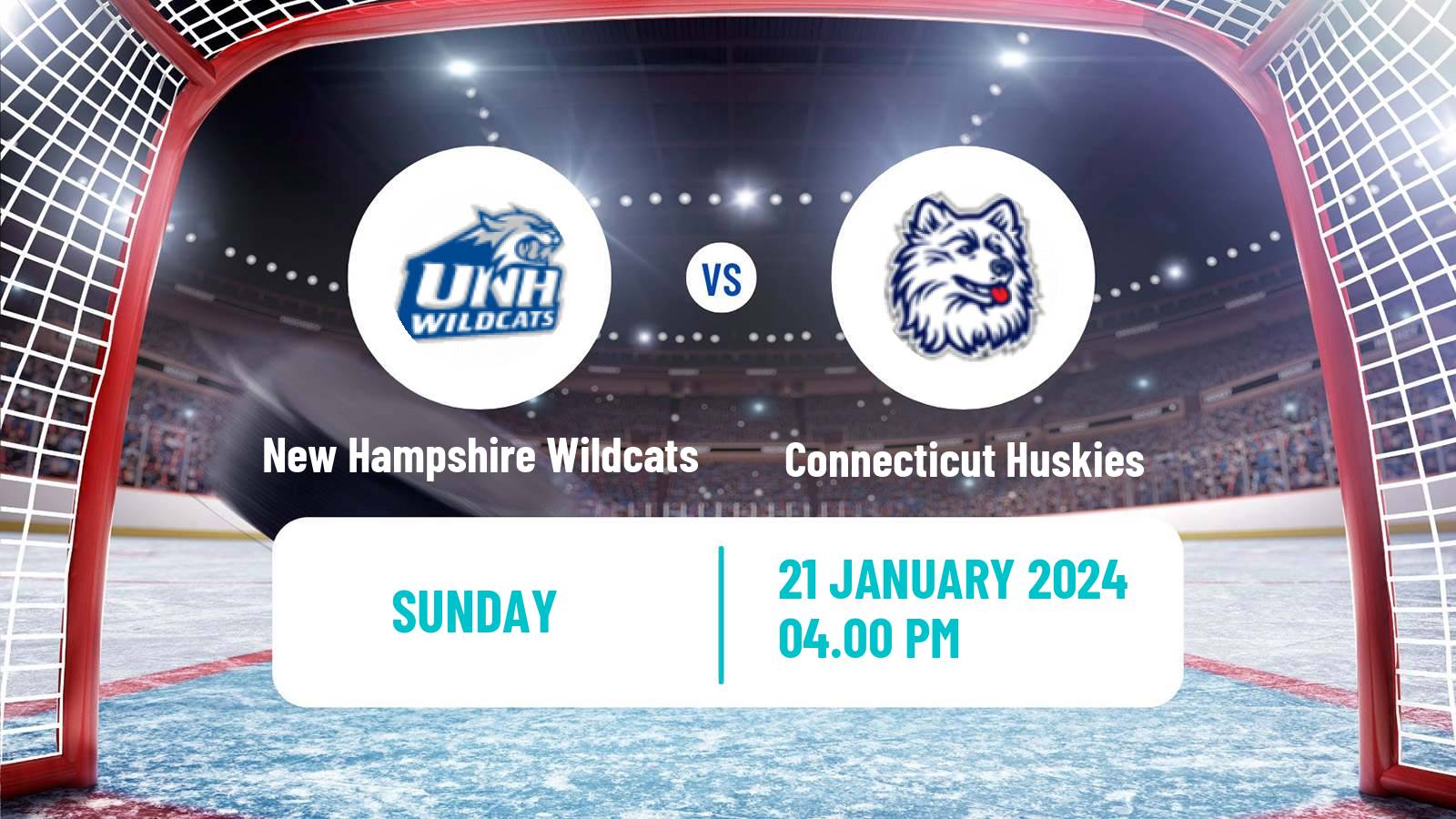 Hockey NCAA Hockey New Hampshire Wildcats - Connecticut Huskies