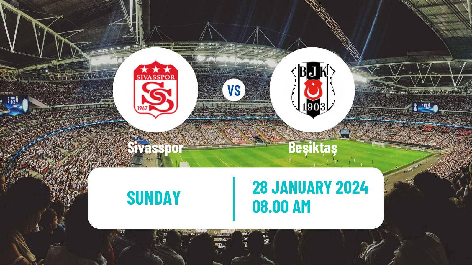 Soccer Turkish Super League Sivasspor - Beşiktaş