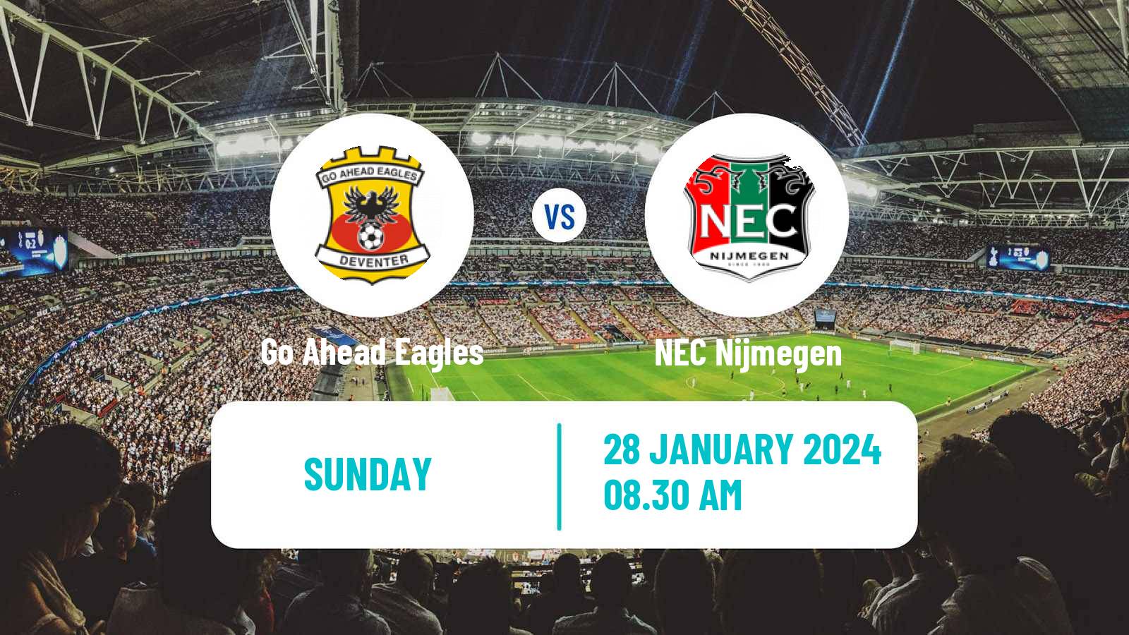 Soccer Dutch Eredivisie Go Ahead Eagles - NEC Nijmegen