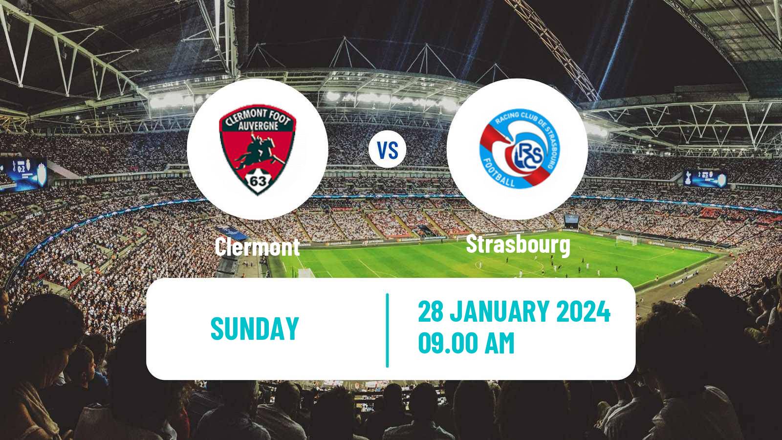 Soccer French Ligue 1 Clermont - Strasbourg